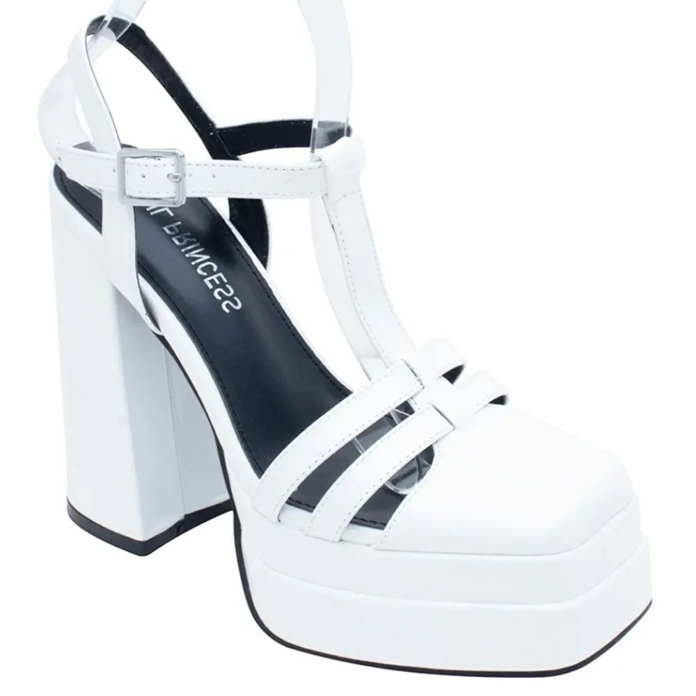 BRAND NEW SOUL PRINCESS PLAIN PLATFORM ANKLE CURVE WIDE HIGH HEEL SANDAL S2